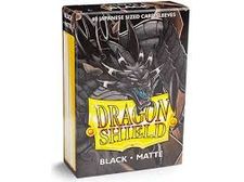 Supplies Arcane Tinmen - Dragon Shield Sleeves - Black Matte Japanese Size - 60 Count - Cardboard Memories Inc.
