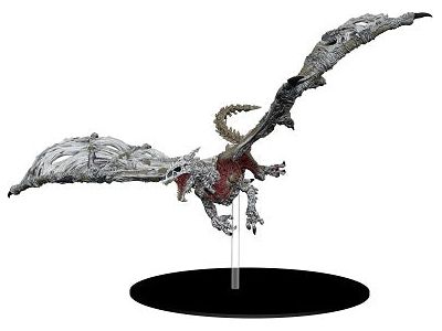 Role Playing Games Wizards of the Coast - Dungeons and Dragons - Icons of the Realms - Rage of Demons White Dracolich - Premium Figure - REPRINT - Cardboard Memories Inc.