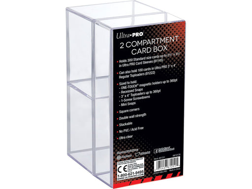 Supplies Ultra Pro - Two (2) Compartment Card Box - Cardboard Memories Inc.