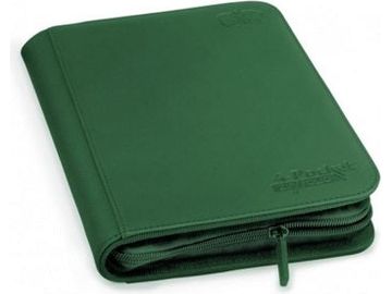 Supplies Ultimate Guard - 4 Pocket ZipFolio Xenoskin Binder - Green - Cardboard Memories Inc.