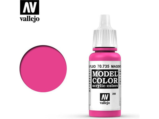 Paints and Paint Accessories Acrylicos Vallejo - Fluorescent Magenta - 70 735 - Cardboard Memories Inc.