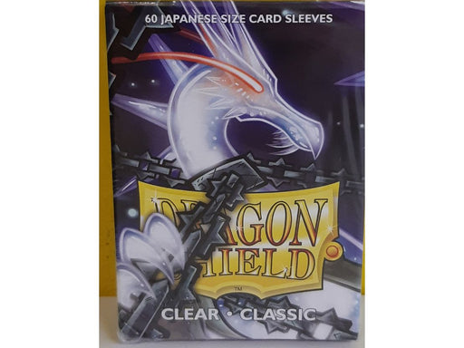 Supplies Arcane Tinmen - Dragon Shield Trading Card Sleeves - Clear Classic Japanese Size - 60 Count - Cardboard Memories Inc.