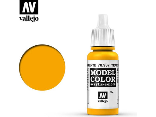 Paints and Paint Accessories Acrylicos Vallejo - Transparent Yellow - 70 937 - Cardboard Memories Inc.