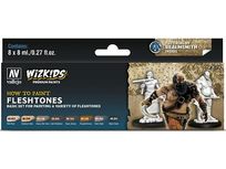 Paints and Paint Accessories Acrylicos Vallejo - Wizkids - Flesh Tones - Premium Set - Cardboard Memories Inc.