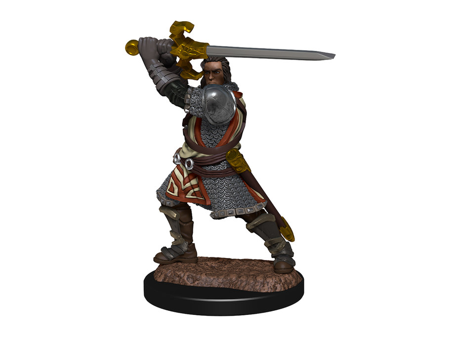 Role Playing Games Wizkids - Dungeons and Dragons - Unpainted Miniature - Nolzurs Marvellous Miniatures - Human Male Paladin - 90220 - Cardboard Memories Inc.
