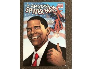 Comic Books Marvel Comics - Amazing Spider-Man 583 - Barrack Obama 3rd Print Cover - 6462 - Cardboard Memories Inc.