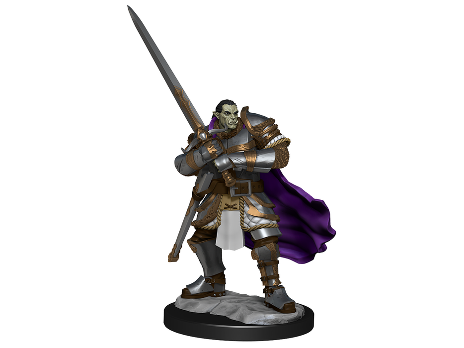Role Playing Games Wizkids - Dungeons and Dragons - Unpainted Miniature - Nolzurs Marvellous Miniatures - Half Orc Paladin Male - 90307 - Cardboard Memories Inc.