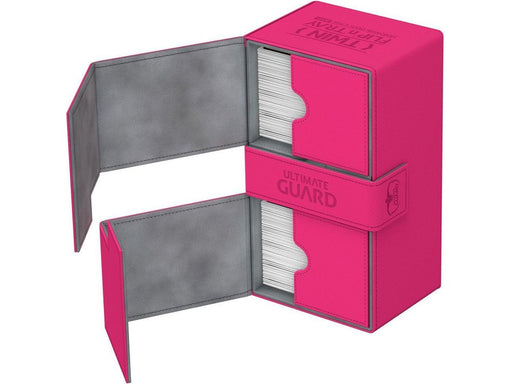 Supplies Ultimate Guard - Twin Flip N Tray Deck Case - Pink Xenoskin - 200 - Cardboard Memories Inc.