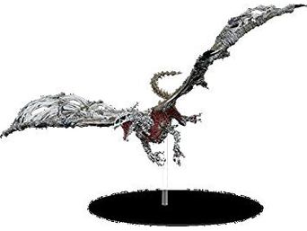 Role Playing Games Wizards of the Coast - Dungeons and Dragons - Icons of the Realms - Rage of Demons White Dracolich - Premium Figure - REPRINT - Cardboard Memories Inc.