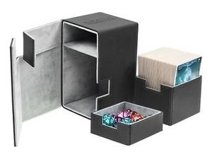Supplies Ultimate Guard - Flip N Tray Case - Black Xenoskin - 100+ - Cardboard Memories Inc.