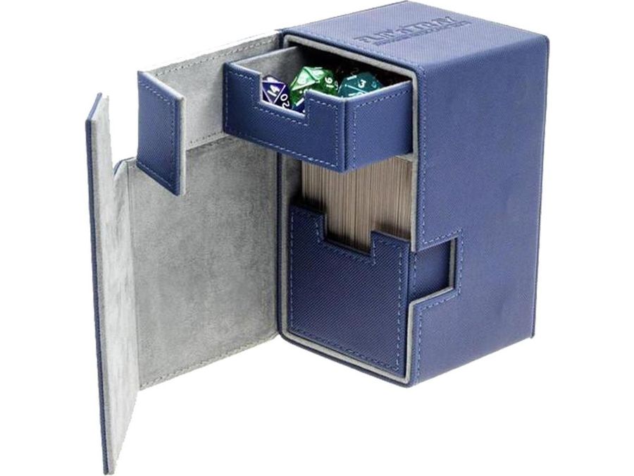 Supplies Ultimate Guard - Flip N Tray Case - Blue Xenoskin - 100+ - Cardboard Memories Inc.