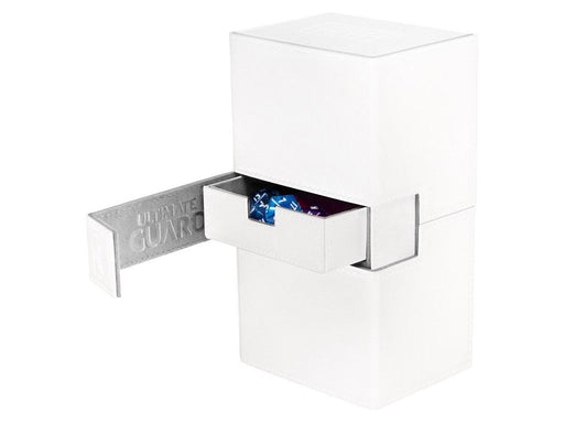 Supplies Ultimate Guard - Twin Flip N Tray Deck Case - White Xenoskin - 200 - Cardboard Memories Inc.