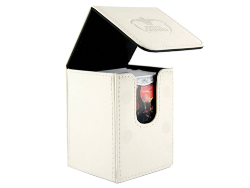 Supplies Ultimate Guard - Flip Deck Case - White Leather - 100 - Cardboard Memories Inc.