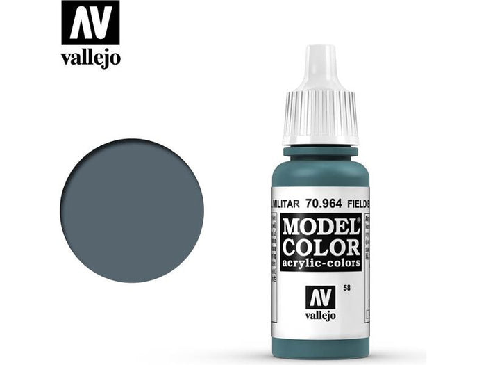 Paints and Paint Accessories Acrylicos Vallejo - Field Blue - 70 964 - Cardboard Memories Inc.