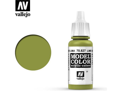 Paints and Paint Accessories Acrylicos Vallejo - Lime Green - 70 827 - Cardboard Memories Inc.