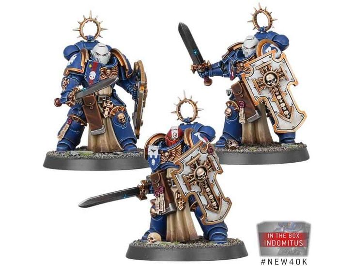 Collectible Miniature Games Games Workshop - Warhammer 40K - Space Marines - Bladeguard Veterans - 48-44 - Cardboard Memories Inc.