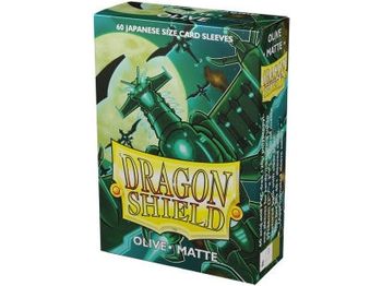 Supplies Arcane Tinmen - Dragon Shield Sleeves - Japanese Size - Matte - Olive - Package of 60 - Cardboard Memories Inc.