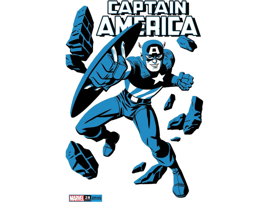 Comic Books Marvel Comics - Captain America 028 - Michael Cho Captain America Two-Tone Variant Edition (Cond. VF-) - 5835 - Cardboard Memories Inc.