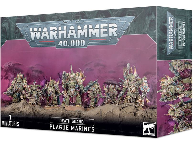 Collectible Miniature Games Games Workshop - Warhammer 40K - Death Guard - Plague Marines - 43-55 - Cardboard Memories Inc.