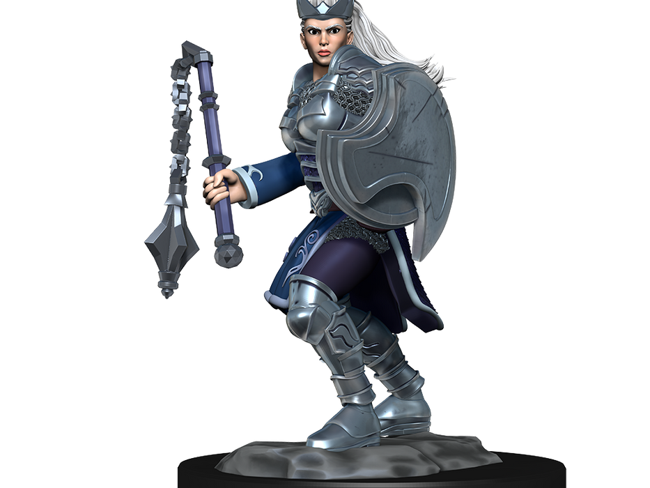 Role Playing Games Wizkids - Dungeons and Dragons - Unpainted Miniature - Nolzurs Marvellous Miniatures - Kalashtar Cleric Female - 90233 - Cardboard Memories Inc.