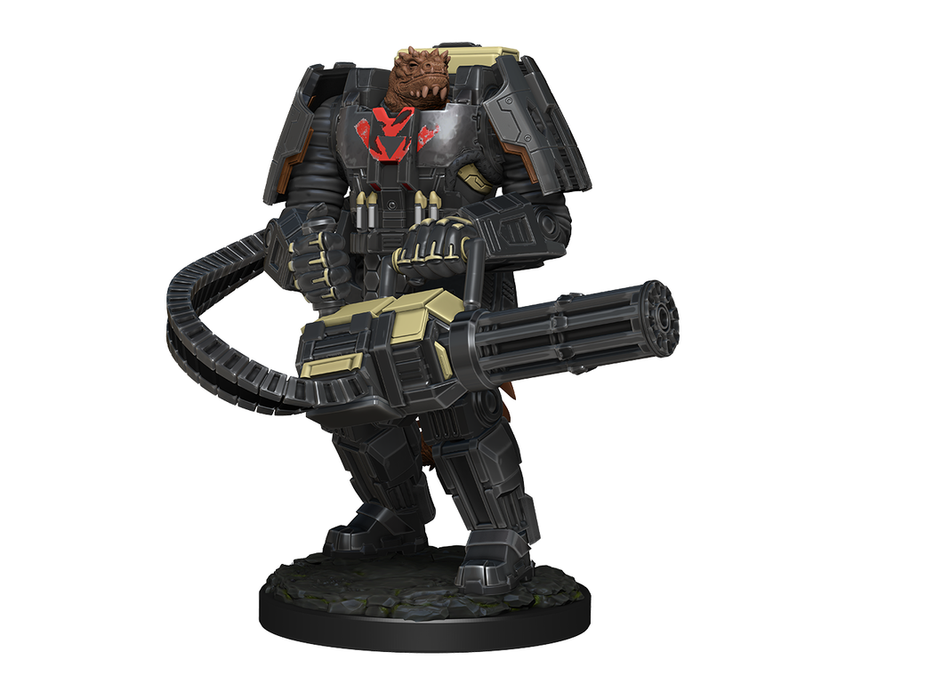 Role Playing Games Wizkids - Starfinder - Unpainted Miniature - Deep Cuts - Vesk Soldier - 90336 - Cardboard Memories Inc.