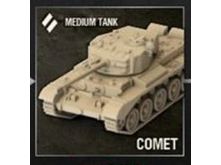 miniatures Gale Force Nine - World of Tanks - Wave 4 - British - Comet - Medium Tank - 494565 - Cardboard Memories Inc.