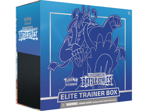 Trading Card Games Pokemon - Sword and Shield - Battle Styles - Elite Trainer Box - Urshifu Rapid Strike Blue - Cardboard Memories Inc.