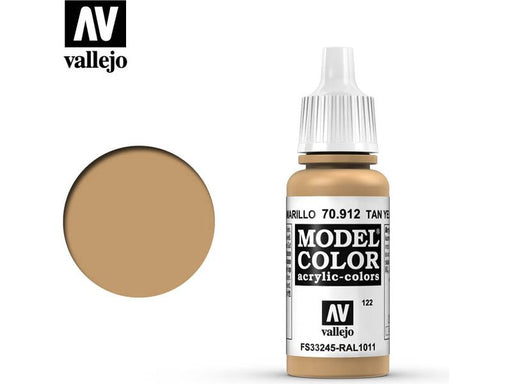 Paints and Paint Accessories Acrylicos Vallejo - Tan Yellow - 70 912 - Cardboard Memories Inc.