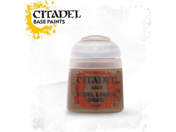 Paints and Paint Accessories Citadel Base - Steel Legion Drab - 21-17 - Cardboard Memories Inc.