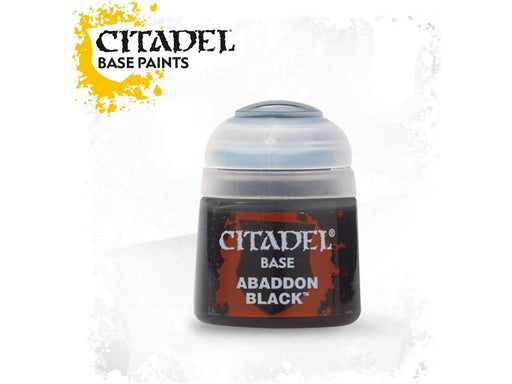 Paints and Paint Accessories Citadel Base - Abaddon Black - 21-25 - Cardboard Memories Inc.