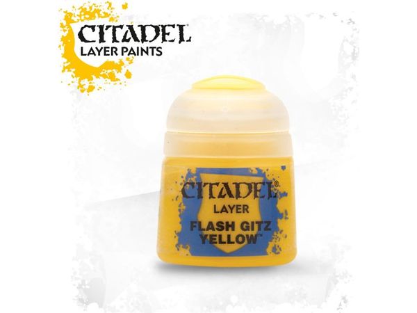 Paints and Paint Accessories Citadel Layer - Flash Gitz Yellow 22-02 - Cardboard Memories Inc.