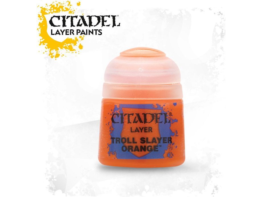 Paints and Paint Accessories Citadel Layer - Troll Slayer Orange 22-03 - Cardboard Memories Inc.