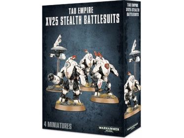 Collectible Miniature Games Games Workshop - Warhammer 40K - Tau Empire - XV25 Stealth Battlesuits - 56-14 - Cardboard Memories Inc.
