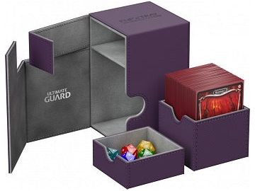 Supplies Ultimate Guard - Flip N Tray Case - Purple Xenoskin - 100 - Cardboard Memories Inc.