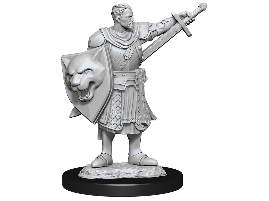 Role Playing Games Paizo - Pathfinder - Unpainted Miniatures - Deep Cuts - Human Champion Male - 90263 - Cardboard Memories Inc.
