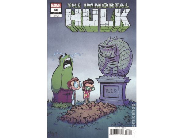 Comic Books Marvel Comics - Immortal Hulk 040 - Young Variant Edition (Cond. VF-) - 8868 - Cardboard Memories Inc.