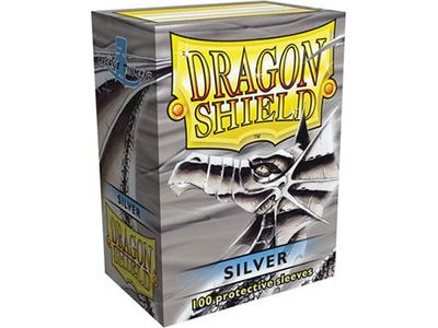 Supplies Arcane Tinmen - Dragon Shield Sleeves - Standard Size - Classic - Silver - Package of 100 - Cardboard Memories Inc.