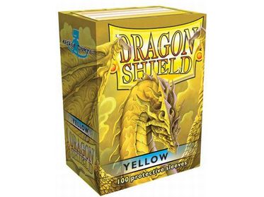 Supplies Arcane Tinmen - Dragon Shield Sleeves - Standard Sized - Yellow - Package of 100 - Cardboard Memories Inc.