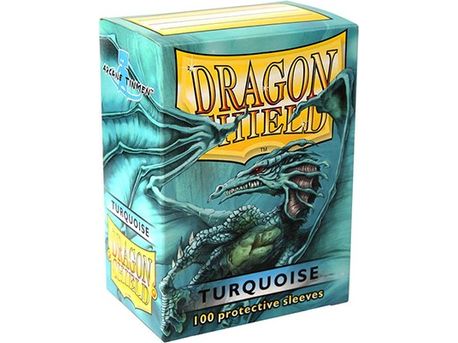Supplies Arcane Tinmen - Dragon Shield Sleeves - Standard Size - Classic - Turquoise - Package of 100 - Cardboard Memories Inc.