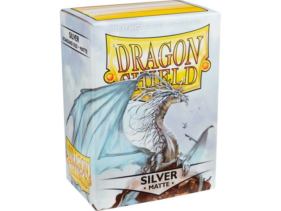 Supplies Arcane Tinmen - Dragon Shield Sleeves - Standard Size - Matte - Silver - Package of 100 - Cardboard Memories Inc.