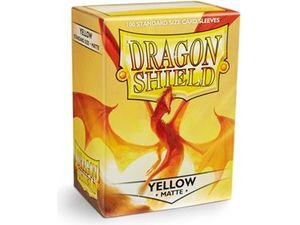 Supplies Arcane Tinmen - Dragon Shield Sleeves - Standard Size - Matte - Yellow - Package of 100 - Cardboard Memories Inc.