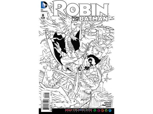 Comic Books DC Comics - Robin Son of Batman 008 - Adult Coloring Book Cover - 3037 - Cardboard Memories Inc.
