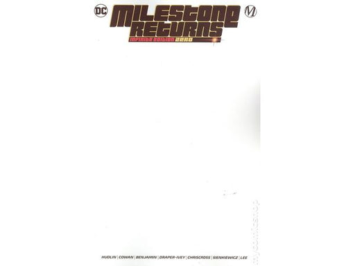 Comic Books DC Comics - Milestone Returns Infinite Edition 000 - Blank Variant Edition (Cond. VF-) - 11089 - Cardboard Memories Inc.