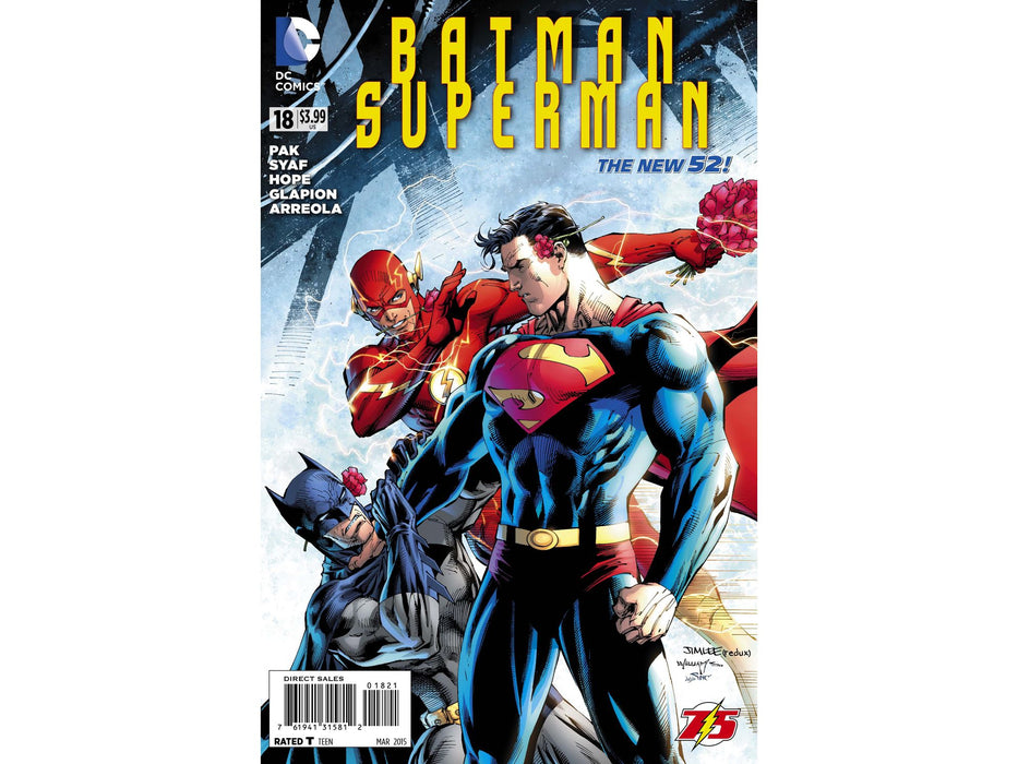 Comic Books DC Comics - Batman Superman 018 - Flash 75th Cover (Cond. VF-) - 3996 - Cardboard Memories Inc.