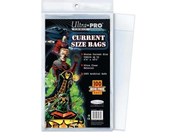 Supplies Ultra Pro - Comic Series - Non Resealable Current Size Comic Bags - Cardboard Memories Inc.