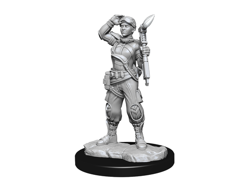 Role Playing Games Wizkids - Starfinder - Unpainted Miniature - Deep Cuts - Human Mechanic - 90333 - Cardboard Memories Inc.