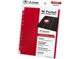 Supplies Ultimate Guard - 18-Pocket Side-loading Pages - Red - 10 Pack - Cardboard Memories Inc.