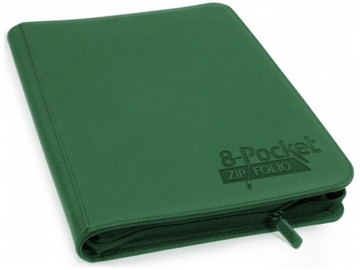 Supplies Ultimate Guard - 8 Pocket ZipFolio Xenoskin Binder - Green - Cardboard Memories Inc.