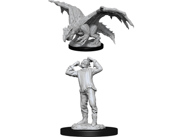 Role Playing Games Wizkids - Dungeons and Dragons - Nolzurs Marvellous Miniatures - Green Dragon Wyrmling - 90029 - Cardboard Memories Inc.