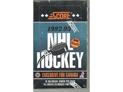 Sports Cards Score - 1992-93 - Hockey - Series 1 - Hobby Box - Bilingual Canadian Version - Cardboard Memories Inc.